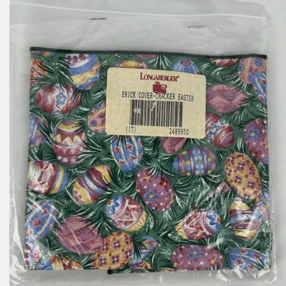 Longaberger Easter Egg Brick Cover Cracker NEW 2489950 Cotton Fabric